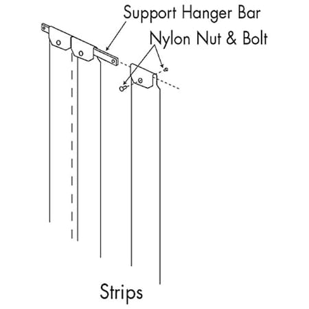 Allpoints Kason - 401Sc8085090 Strip Curtain, 8 X 90 1241225